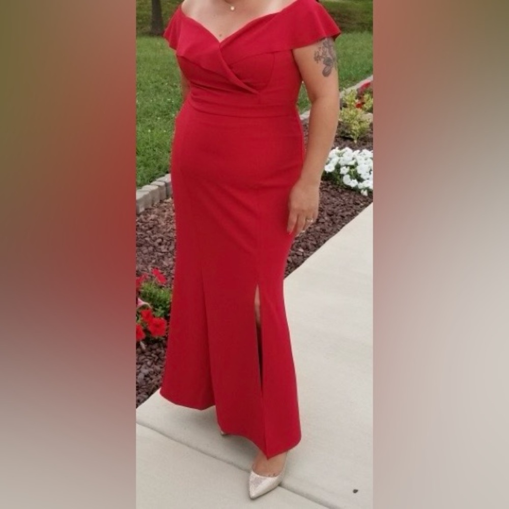 Elegant Red Evening Gown